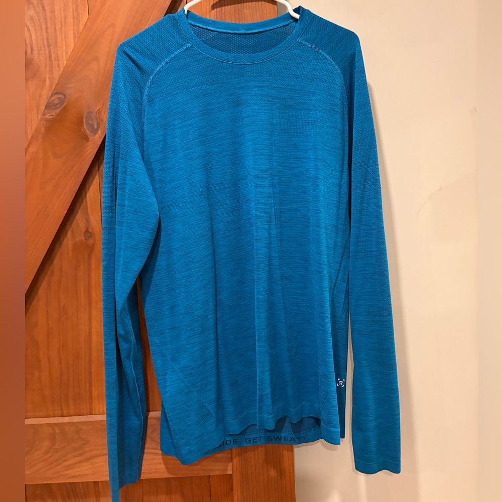 Blue long sleeve metal vent shirt